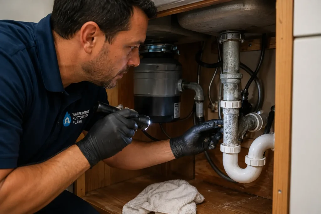 Kitchen Sink Pipe Inspection